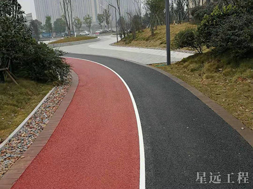 沥青含浦智谷公园彩色沥青施工项目